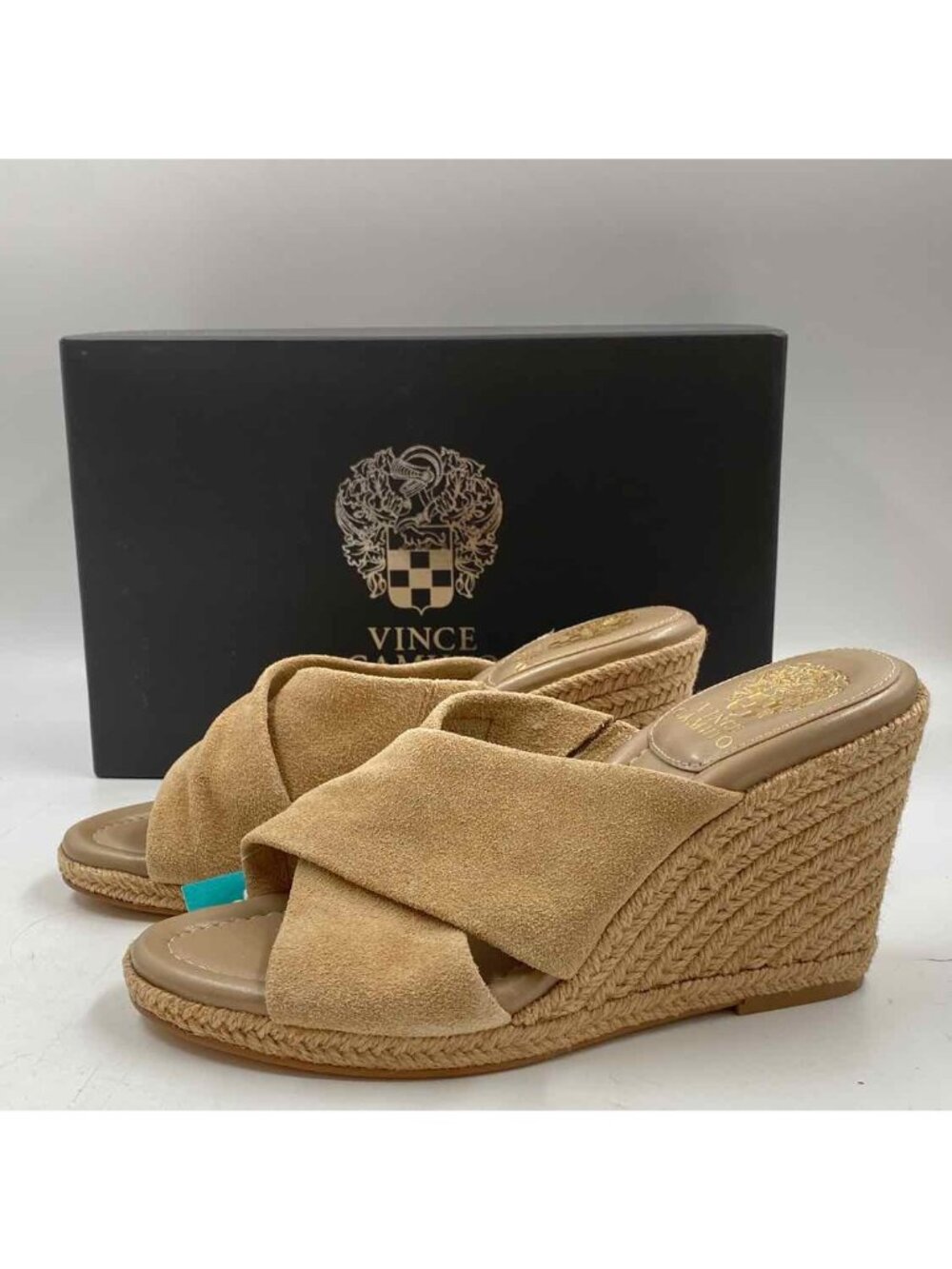 Vince Camuto Women's Shoe Size 7.5 Tan Textured Wedges